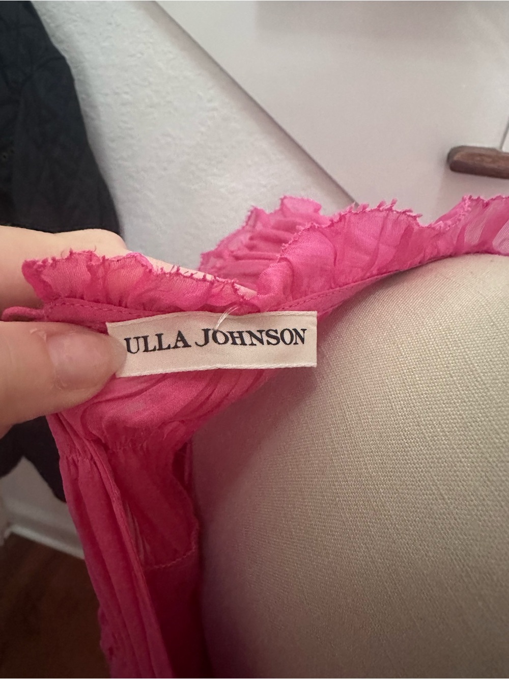 Ulla Johnson Silk Pink Ruffled Pleated Dress - Picture 8 of 11